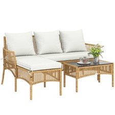 Outsunny 3 Piece Rattan Garden