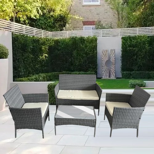 Rattan garden furniture set - garden, 4
