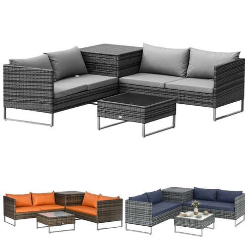 Rattan garden furniture corner - garden,