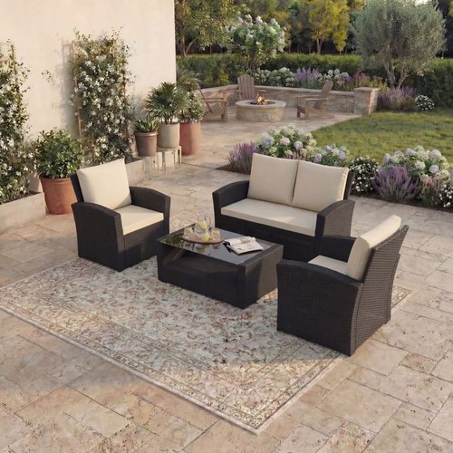 Rattan garden furniture - garden, 4