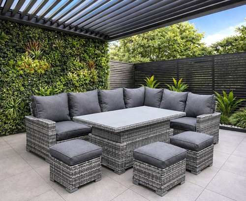 Rattan corner garden - rattan,