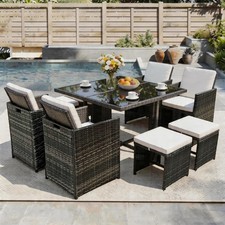 RATTAN GARDEN FURNITURE CUBE