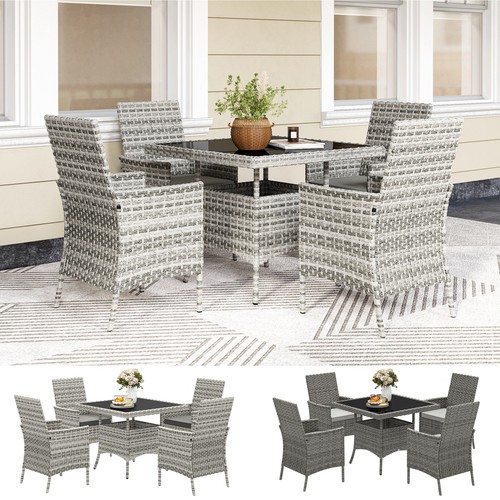 Rattan garden furniture set - furniture, set,
