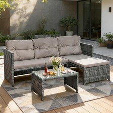 3PCS Rattan Garden Furniture