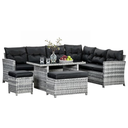 Outsunny pcs rattan garden - 5,